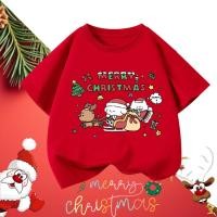 ราคา เสื้อยืด Merry Christmas Girls Kids Sanrio Cinnamon เสื้อคู่ครอบครัว ผู้ใหญ่ เด็กเสื้อปีใหม่ 100 คอตตอน แขนสั้น (50401617307)