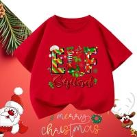 ราคา เสื้อยืด Merry Christmas Adults Kids Christmas Elf Squad ผู้ใหญ่ เด็กเสื้อปีใหม่ 100 คอตตอน แขนสั้น (48401643213)