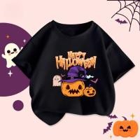 ราคา Kaos ฮาโลวีนเสื้อยืดเคล็ดลับหรือรักษาเสื้อยืด Ghost ฟักทองฮาโลวีน Spooky Season คอสเพลย์ Tee เสื้อเด็ก 100 Cotton 4 (58150074192)