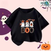 ราคา Kaos Happy ฮาโลวีน Spooky BOO Ghost เสื้อยืด Spooky Season Trick หรือ Treat Tee เสื้อเด็กผู้ใหญ่ฮาโลวีนคอสเพลย์เครื่อ 4 (57250085934)