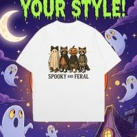 ราคา เสื้อฮาโลวีน halloween ฮาโลวีน ลาย โครงกระดูก สัตว์ ผ้าคอตตอล มีเก็บปลายทา Suitable for daily wear Children s T shirts (28193280598)