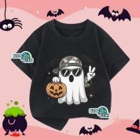 ราคา Kids T shirtฮาโลวีน Ghost Kaos ฟักทองน่ารัก Boo Ghouls รอบคอผ้าฝ้ายแขนสั้น Tshirt สําหรับ Unisex (25497527337)