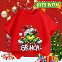 ราคา New kids เสื้อลายคริสต์มาส เสื้อยืด แขนสั้น สีแดง พิมพ์ลาย Merry Christmas เสื้อคริสมาสต์100 150cm (55302207664)