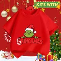 ราคา New kids เสื้อลายคริสต์มาส เสื้อยืด แขนสั้น สีแดง พิมพ์ลาย Merry Christmas เสื้อคริสมาสต์100 150cm (54502203163)