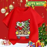 ราคา New kids เสื้อลายคริสต์มาส เสื้อยืด แขนสั้น สีแดง พิมพ์ลาย Merry Christmas เสื้อคริสมาสต์100 150cm (53652203738)
