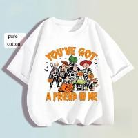 ราคา Toy Story พร้อมส่ง เสื้อเด็กเท่ Halloween T shirt เสื้อยืดสีขาวชุดเด็กผู้ชาย boy shirt ผ้า cotton ยับยาก คอลูกเรือ (45350011290)