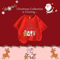ราคา เสื้อยืดเด็กคริสมาสต์ คริสต์มาส Merry Christmas Happy New Year Children s T Shirt พิมพ์ด้วย ซานตาคลอส กวาง ลวดลาย (44902072380)