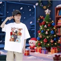 ราคา เสื้อยืดคริสต์มาส ลายอนิเมะหนุ่มหล่อ Saja Boys ผ้า ใส่สบาย เสื้อยืดเด็ก Battles Shop 100 150CM (44652076248)