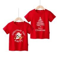 ราคา เสื้อยืดเด็กแขนสั้นสีแดงลายคริสต์มาส ลายซานตาคลอสและกวางเรนเดียร์ สำหรับเด็กชายและเด็กหญิง100 150cm100 1 (42026799295)