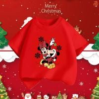 ราคา สื้อยืดคริสต์มาส Disney Mickey เด็กปีใหม่เสื้อยืดผ้าฝ้ายเสื้อยืดไม่มีการเปลี่ยนรูปไม่ย้อม Unisex 100 150cm 14 (41877050592)
