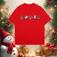 ราคา COD เสื้อคริสมาสต์ Merry Christmas kids T shirt ซานตาคลอส เสื้อยืดต้นคริสต์มาส วันคริสต์มาส นุ่มและสบาย100 150cm (28443667995)