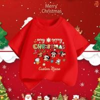 ราคา สื้อยืดคริสต์มาส Disney Mickey เด็กปีใหม่เสื้อยืดผ้าฝ้ายเสื้อยืดไม่มีการเปลี่ยนรูปไม่ย้อม Unisex 100 150cm 15 (51602696491)