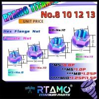 ราคา RTAMO Titanium Gr5 M5 M10 Xmax Forza น็อตตัวเมีย เบอร์ 8 10 12 13 ราคาต่อคน Hex Flange Nut (5835145952)