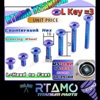 ราคา RTAMO Titanium Gr5 M5 8 x10 50L Countersunk Head Fit Momo Nardi แผ่น Abs พวงมาลัย ฝาถังน้ํามันเชื้อเพลิง (4807342466)