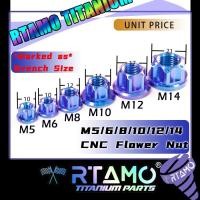 ราคา RTAMO ไทเทเนียม Gr5 น็อตตัวเมีย M5 M6 M8 M10 M12 M14 เบอร์ 8 10 12 14 17 19 CNC Nut (3807454993)