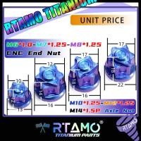 ราคา RTAMO Titanium Gr5 Closed Nut M6 M14 Xmax Forza PCX หัวเกียร์ตัวเมีย น็อตดุมล้อหน้าและหลัง Wave น็อตดุมล้อใหญ่ (5042384467)