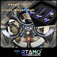 ราคา RTAMO Titanium Gr5 Vespa Sprint 150 น๊อตล้อหน้ากันขโมย (29467537669)