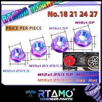 ราคา RTAMO Titanim Gr5 น็อตตัวเมีย M12 M18 เบอร์ 17 1 0 Xmax Pulley หน้า แกนล้อ หลัง แกนล้อ M16 Xmax น็อตล้อหลัง (4418019793)