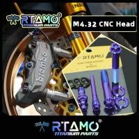 ราคา RTAMO Titanium Gr5 Nmax Xmax Brembo M4 32 ปั๊ม Radiant Forza Brembo ปั๊มเบรค Original น็อตไทเทเนียม (28222260420)