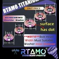 ราคา RTAMO M5 M6 M8 M10 เบอร์ 8 14 Xmax Forza ปะเก็นท่อไอเสีย แหวนไทเทเนียมพร้อมบ่า น็อต Slot เบอร์ ราคาต่อชิ้น (9024620620)