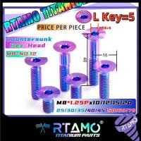 ราคา RTAMO Titanium Gr5 M8 12 x10 70L Countersunk Head Fit Rizoma Footrest Bracket (9354028799)