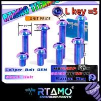 ราคา RTAMO ไทเทเนียม Gr5 14D ปั้มเดิม Brembo M8 12 x10 45L Button Head Fit Caliper Bolt Brembo 4 Pot Original (22737579955)