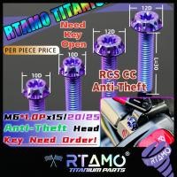 ราคา RTAMO ไทเทเนี่ยม Gr5 น๊อตกันขโมย M6x15 30L Fit Brembo Italy RCS CC Brembo Red Logo Galespeed Pump (16693401054)