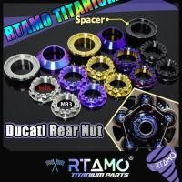 ราคา RTAMO Titanium Gr5 Front Nut Rear Nut For Ducati Hypermotard 796 821 939 950 Monster 796 1100 748 998 Rear Wheel Sprocket Carrier Nut (4789830994)