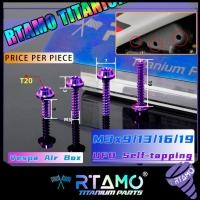 ราคา RTAMO หัวสกรู ไทเทเนียม Gr5 M3x9 19L 7D T20 UFO Self Tapping Vespa Air Filter Screws (20092926484)