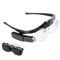 ราคา แว่นขยายแบบคาดศีรษะชาร์จไฟได้แบบ USB แว่นขยายส่องสว่างแบบมืออาชีพแว่นตากล้องสองตาสำหรับอ่านหนังสือ (29012304639)