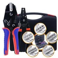 ราคา ขากรรไกรเปลี่ยนได้อย่างรวดเร็วคีมยำหัวชุดกล่องเครื่องมือจีบอเนกประสงค์พร้อมแม่พิมพ์จีบและคีมปอกสายไฟ5อันพร้อมกล่องเครื่อ (27716000626)