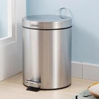 ราคา ถังขยะสแตนเลส5L ทองถังขยะครัวสามารถเหล็กห้องน้ำถังขยะกันน้ำได้มีฝาปิดและถังด้านในที่ถอดออกได้ (28812417917)
