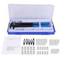 ราคา 106PCS ดึงปืนดึงหมวกปืน Rivet Nut ชุดคู่มือ Nut ปืนชุด Rivet Blind Hole Rivet มือเครื่องมือ 106PC Nut ใส่หมุดย้ำหนัก (9402857227)