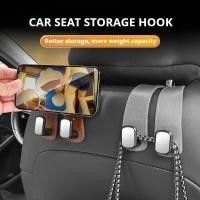ราคา ตะขอเกี่ยวเบาะรถยนต์ด้านหลังอุปกรณ์ตกแต่งภายในรถยนต์ตะขอคู่สามารถแขวนกระเป๋าแขวนถุงขนมจัดเก็บสะดวกขนาดเล็ก (27041410876)