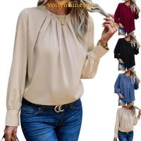 ราคา เสื้อเชิ้ตแขนยาวสำหรับผู้หญิง แบบแฟชั่นแต่งตัวหรูหรา พร้อมกระพี้คอทรงลูกไม้ เหมาะสำหรับสวมใส่ทำงานหรือลำลอง (52552374383)