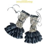 ราคา ถุงเท้าอุ่นขาลายเสือดาวสำหรับ party พร้อมดีไซน์ลูกไม้และริฟเฟิล (41426507865)