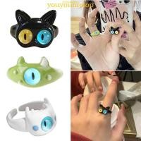 ราคา แหวนแมวน่ารัก แบบสามสี เรซิ่น น้ำหนักเบาที่เหมาะสำหรับผู้หญิง สร้อยข้อมือสัตว์เทรนดี้ (57300789379)