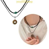 ราคา สร้อยคอวินเทจสไตล์เรียบหรู มาพร้อมจี้ลูกปัดและสายโซ่ปรับได้ (47401327327)