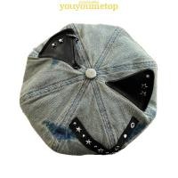 ราคา YOUYO Metal Studs Embellished แมวหูหมวกสไตล์ผ้าฝ้ายปรับแฟชั่นหมวก (49552132794)