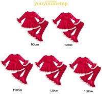 ราคา ชุดกํามะหยี่แขนยาวลายระบายและกระโปรงทรงบัลเลต์สำหรับเด็กหญิง แบรนด์ YOUYO สไตล์คริสต์มาส (40276852635)