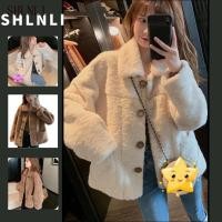 ราคา เสื้อกันหนาวแบบโค้ทสั้นสำหรับผู้หญิง ทำจากขนแกะเทียม พับได้ แขนยาว ออกแบบมาให้สวมใส่ง่ายและเบา สไตล์เกาหลี (42416006123)