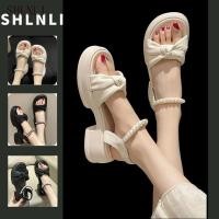 ราคา รองเท้าแตะมุกพื้นหนา พื้นนุ่ม เพิ่มโบว์หวาน เหมาะสำหรับฤดูร้อน (43669690256)