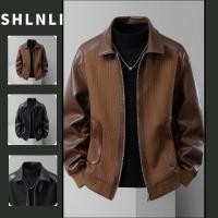 ราคา แจ็คเก็ตหนังผู้ชายแบบซิป ดีไซน์ทันสมัย เหมาะสำหรับฤดูหนาว (43376958339)
