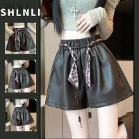 ราคา กางเกงขาสั้นหนังสไตล์เกาหลี ทรงเอวสูง สำหรับฤดูกาลใดๆ (42826451375)