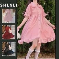 ราคา ชุดเดรสสไตล์ญี่ปุ่น แขนสั้น กระโปรง Lolita ลายตุ๊กตา พร้อมโบว์ที่คอน่ารัก (40814450209)