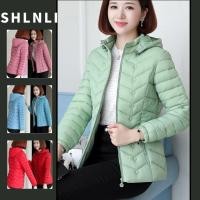 ราคา เสื้อกันหนาวแบบสั้นมีฮู้ด น้ำหนักเบาที่สวมใส่สบาย ในสไตล์ลำลองและหลวม สไตล์ผู้หญิง (27589547507)