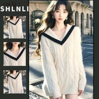 ราคา เสื้อกันหนาวแขนยาว สไตล์นาวิก อารมณ์เกาหลี สำหรับผู้หญิง ใส่ได้หลากหลายโอกาส (28291419741)