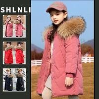 ราคา เสื้อแจ็คเก็ตผ้าฝ้ายขนเป็ดสําหรับเด็กผู้หญิงในฤดูหนาวเสื้อโค้ทความหนาความยาวปานกลาง (25735495002)