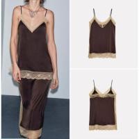 ราคา เสื้อสไตล์ยุโรปและอเมริกันแบบใหม่ ทำจากผ้าไหมซาตินเนื้อลูกไม้ (42076920407)