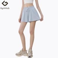 ราคา GymHub กางเกงขาสั้นโยคะสวมทับได้ เหมาะสำหรับวิ่ง ใส่สบาย กางเกงกระโปรงสไตล์ขากว้าง ผ้าไอซ์ซิลค์ (41318369215)